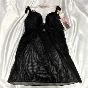 Juicy Couture Mesh & Lace Chemise